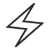A black lightning bolt symbol on a black background.