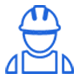 a blue square isolated on a white