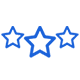 a blue rectangle on a white background