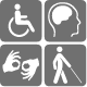 Accessibility footer icon