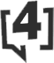 A black and white image of the number 4.