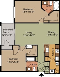 Floor Plan 2 Bedroom