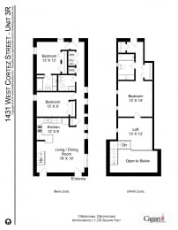 1431 Cortez Three Bedroom Three Bathroom Floor Plan