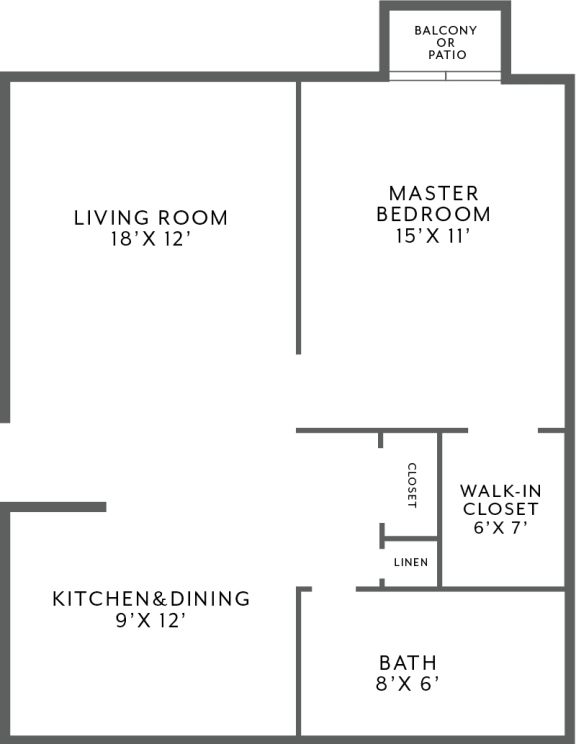 Floor Plan  1 bedroom apartment floor plan
