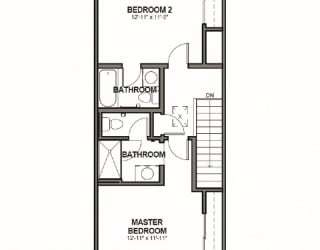 Two Bedroom Townhome. Double Tandem Garage. Large Living Room. Open Floor Plan. Bedrooms on Upper Level.
