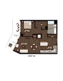 Floor-Plan-1-M at K1 Apartments, California