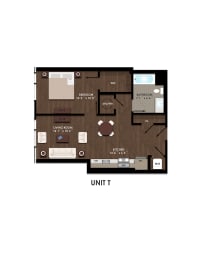 Floor-Plan-1-T at K1 Apartments, San Diego, CA