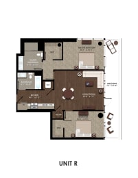 Floor-Plan-2-R at K1 Apartments, California, 92101