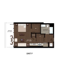 Floor-Plan-ST-P at K1 Apartments, San Diego, CA