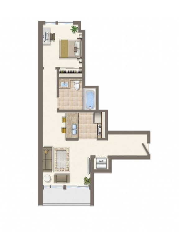 E Floorplan at NMS 1548 Sixth, Santa Monica