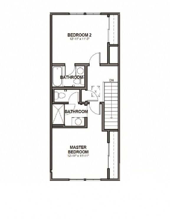Two Bedroom Townhome. Double Tandem Garage. Large Living Room. Open Floor Plan. Bedrooms on Upper Level.