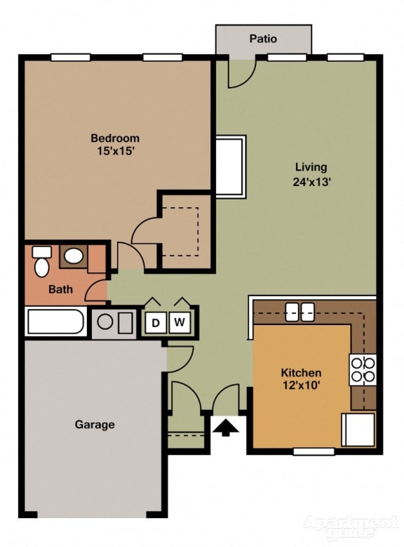 Miami Duplex 1 Bed, 1 Bath Floor Plan Miami Duplex 1 Bed, 1 Bath 863 Sq.Ft. Floor Plan at Shenandoah Properties, Lafayette, IN, 47905