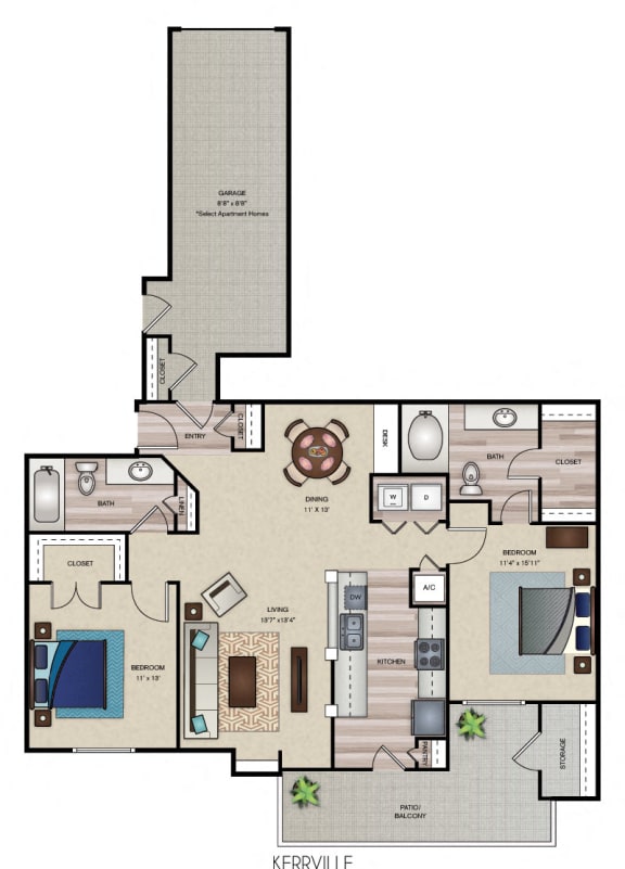 Two Bedroom Two Bath  at Wind Dance, Carrollton, 75010