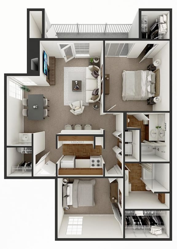 Floor Plan  2 bed apt floor plan