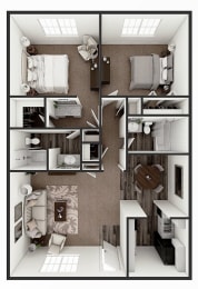 Floor Plan  2 bedroom apartment floor plan