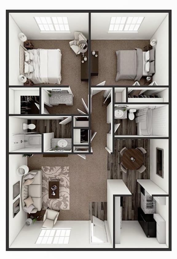 2 bedroom apartment floor plan