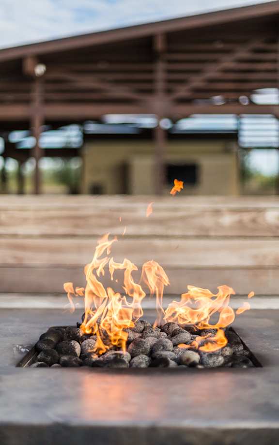 Close Up View of Fire Pit at Discovery at The Realm, Lewisville, 75056