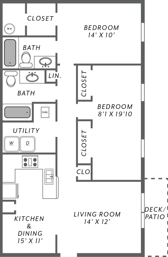 Floor Plans Forest Woods Apartments Valley Park, MO