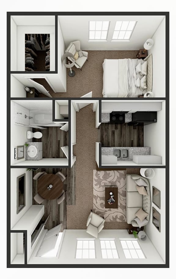1 bedroom apartment floor plan