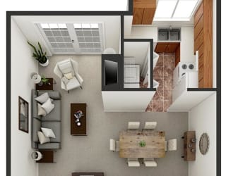 one bedroom apartment floor plan