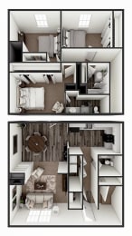 3 bedroom apartment floor plan