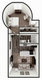 studio apartment floor plan
