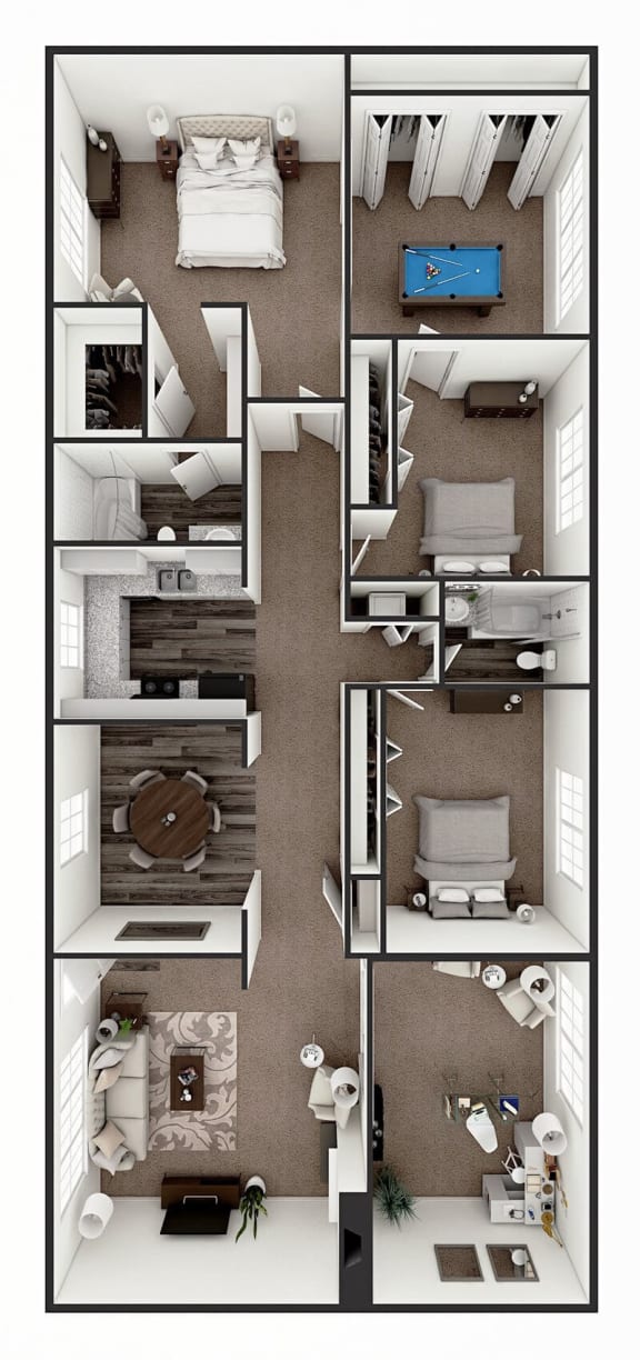 3 bedroom apartment floor plan