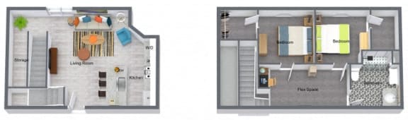 3 D floor plan of apartment C10