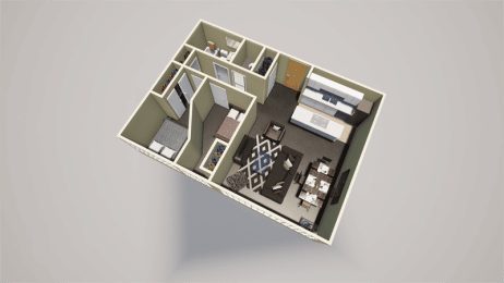 Floor Plan  two bedroom apartment in downtown little rock floor plan