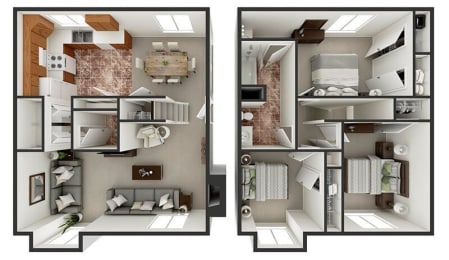 floor plan of 3 bedroom townhouse