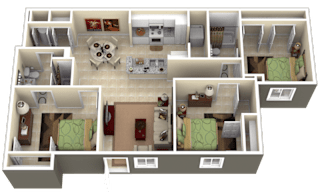 3 bedroom 2 bathroom hollywood, fl apartment