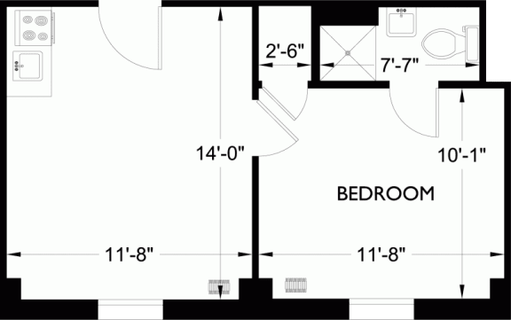 Floor Plan  Standard One Bedroom