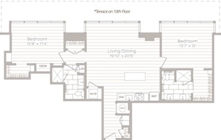 1 bedroom 1 bathroom A at Artline Apartments, Washington