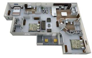 C1  3D Floor Plan