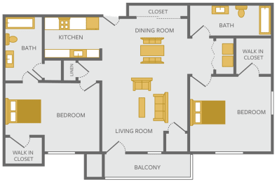2 bedroom apartment floor plan