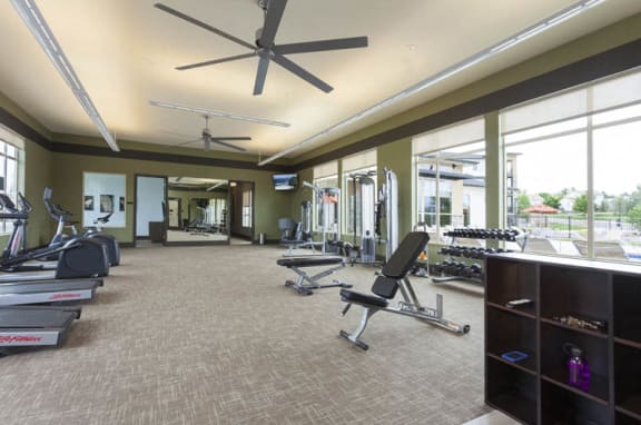 Gym equipment at Arterra Place Apartments, Aurora