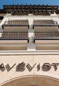 A building with the name AVE VISTA on it.