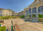 Thumbnail 5 of 17 - Outside Seating Deck at VINTAGE AT CHEHALIS Apartments, Chehalis , Washington
