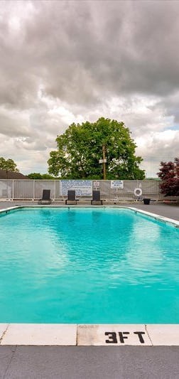 the swimming pool at our apartments