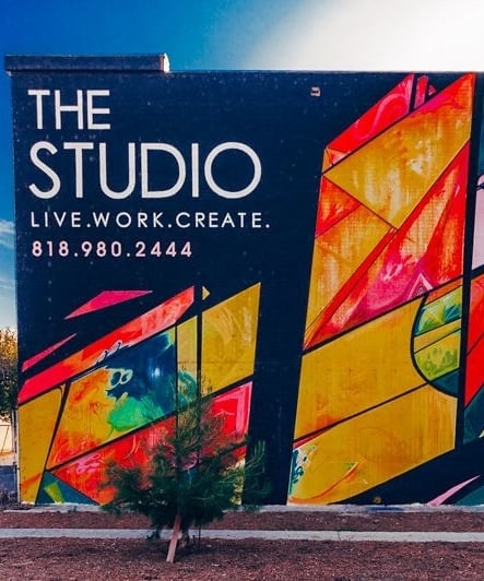 The Studios at NoHo in North Hollywood, California Exterior and Wall Mural