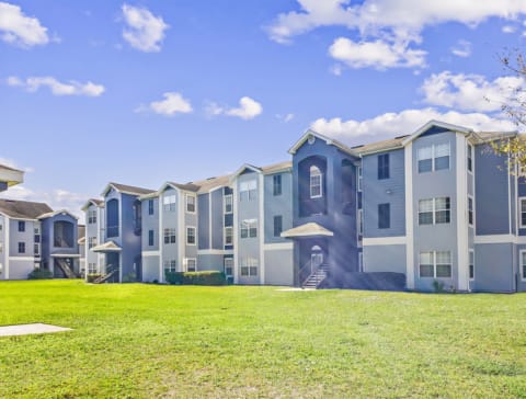our apartments showcase a beautiful lawn