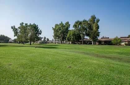 Homes along golf course at Country Village Apartments, Jurupa Valley, CA 91752