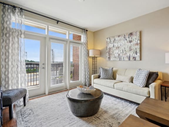 Living Area With TV at Link Apartments® Brookstown, Winston Salem