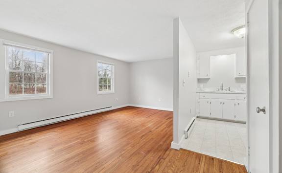 apartment interior with hardwood floors  at Pinney Brook, Ellington