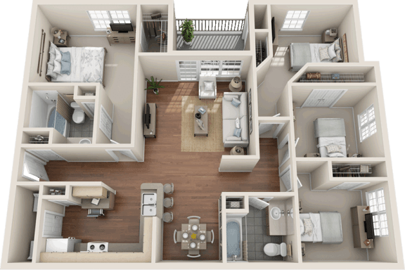 Providence Place Apartment Homes | D1 North Floorplan