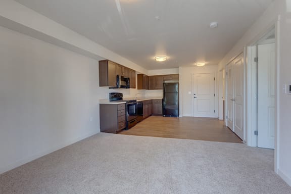 Living and Kitchen at VINTAGE AT MILL CREEK, Mill Creek, WA
