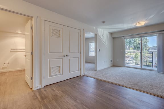 Living and bath at VINTAGE AT MILL CREEK, Mill Creek, WA, 98012