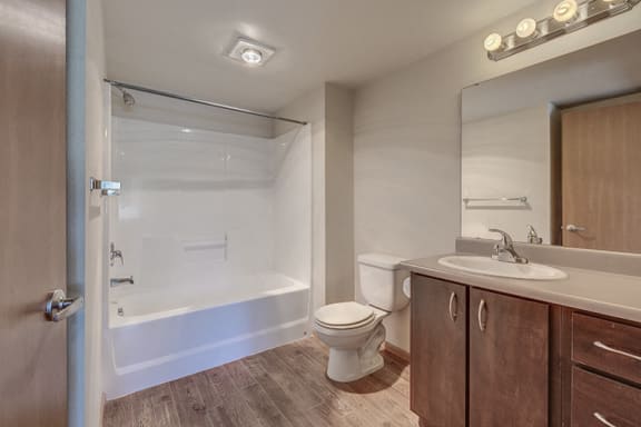Bathroom with bath tub at Quilceda Creek, Washington
