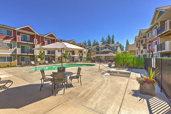 Poolside seating at Quilceda Creek, Marysville, WA 98271