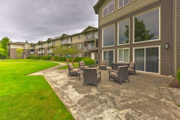 Outdoor Lounge at VINTAGE AT BELLINGHAM, Bellingham, Washington